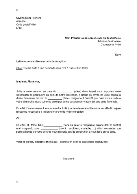 Sample Cover Letter Exemple De Lettre De Démission Avec Rupture