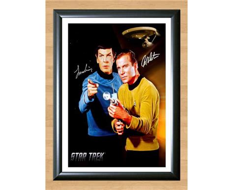 Star Trek Leonard Nimoy William Shatner Signed Autographed Photo Poster