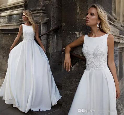 Whatever you're shopping for, we've got it. Discount 2018 Simple Elegant White A Line Cheap Wedding ...