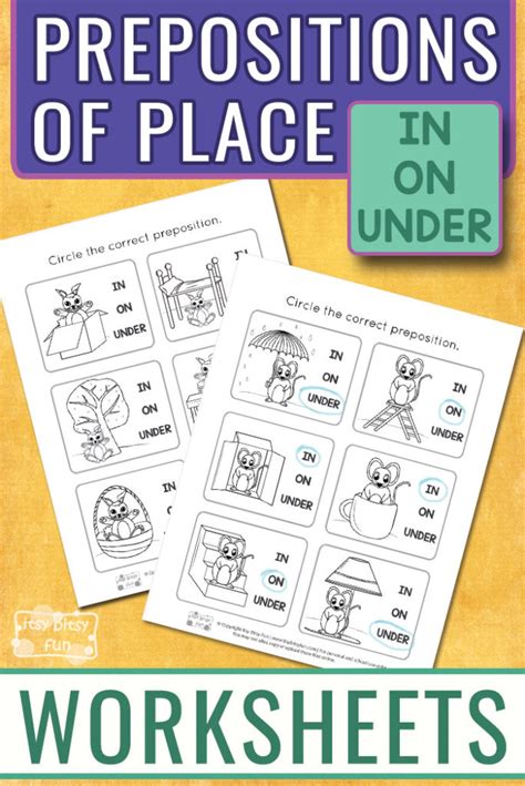 Free Prepositions Of Place Printables