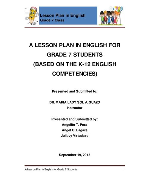 lesson plan  english
