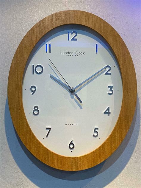 London Clock Company Oval Wooden Wall Clock 22249 Etsy