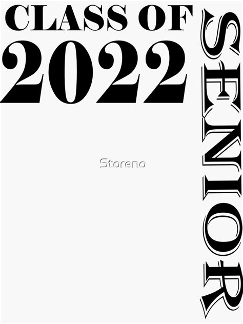 Class Of 2022 Senior Senior 2022 Sticker For Sale By Storeno Redbubble