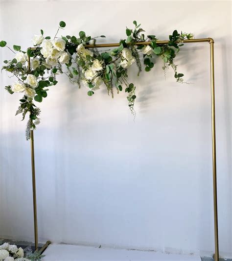 Creamy White Rose And Eucalyptus Arch Flowers Wedding Hanging Etsy
