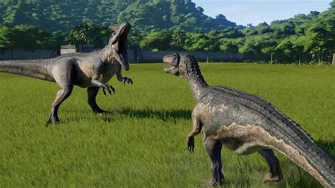 Allosaurus Vs Baryonyx Jurassic World Evolution Youtube