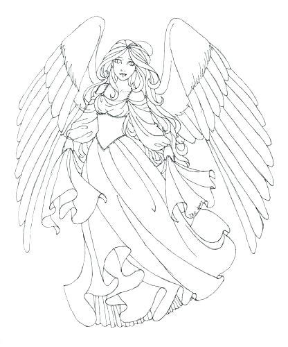 Girl Angel Coloring Pages At Free Printable