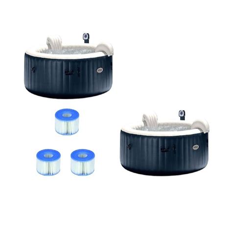 Intex 6 Person 170 Jet Round Inflatable Hot Tub At