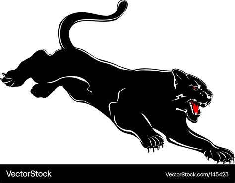 Panther Attacks Royalty Free Vector Image Vectorstock