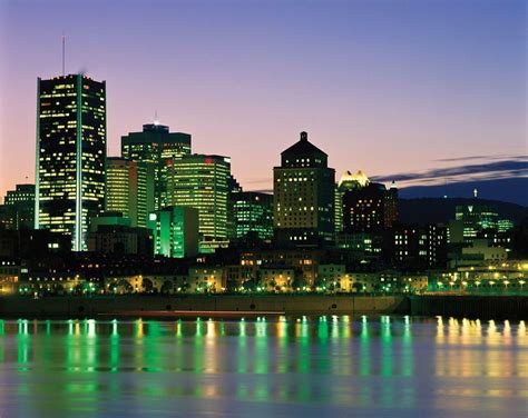 Montreal Skyline At Night Canada Quebec Cool 12 Inch By 18 Inch