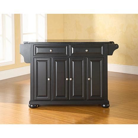 Black acacia wood and white italian marble mix into modern decor, offering extra space for cooking or entertaining. Solid Black Granite Top Kitchen Island - 10069272 | HSN