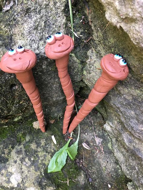 Set Of Three Garden Worms Water Sensor Worms For Your Garden Or