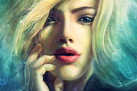 Blonde Girl Painting At Explore Collection Of