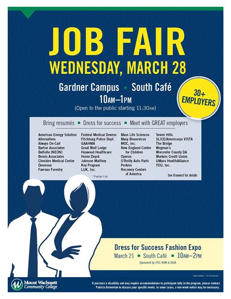 Job Fair To Bring Over 30 Employers To Mwcc — Mount Wachusett Community