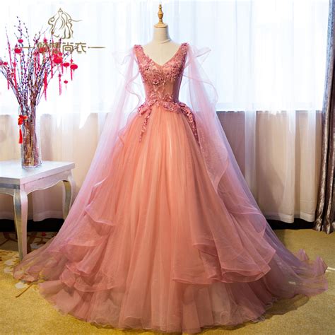 Luxury Appliqued Puffy Long Prom Dressprincess Ball Gown