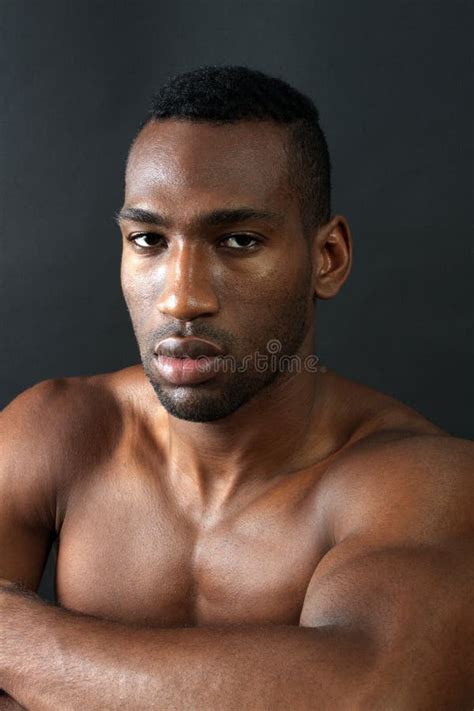 Handsome Black Man Headshot 4 Stock Image Image Of Muscular