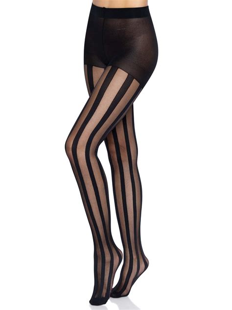 Vertical Striped Tights Womens Sexy Hosiery Leg Avenue