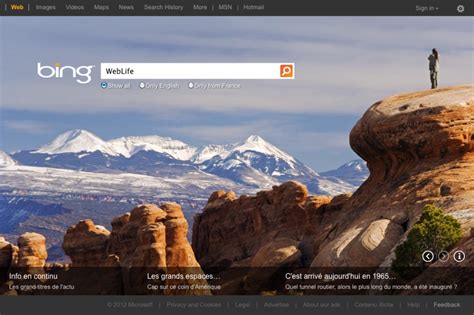Bing Nouvelle Interface Utilisateur Pour Le Moteur Weblife