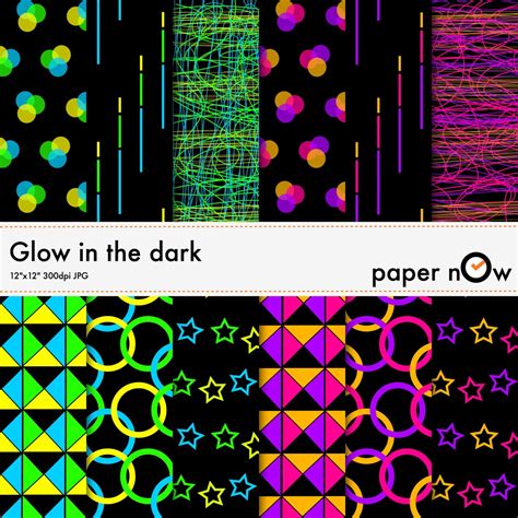 Glow In The Dark Digital Paper This Digital Paper Uses