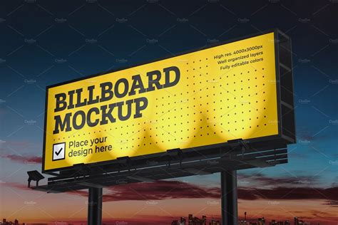 Billboard Mockup Set | Advertising | Billboard mockup, Outdoor advertising mockup, Billboard