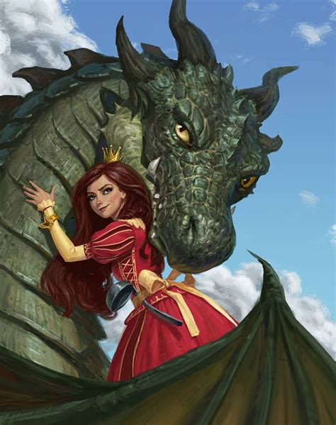 Princess And Dragon By Https Deviantart Com Nikitanv On