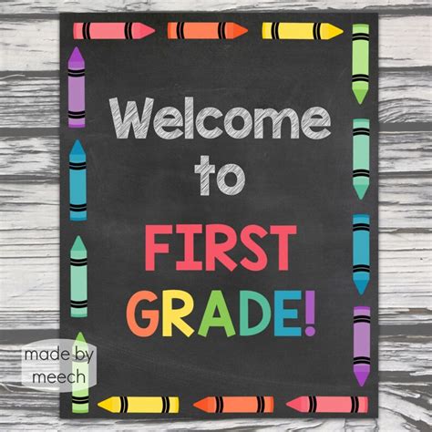 Welcome To First Grade Poster Instant Download Etsy