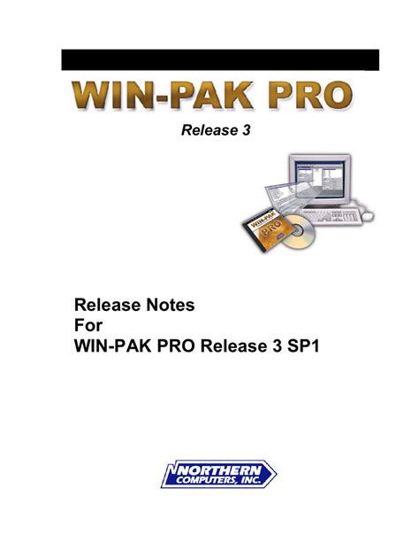 Release Notes For Win Pak Pro Release 3 Sp1 Manualzz