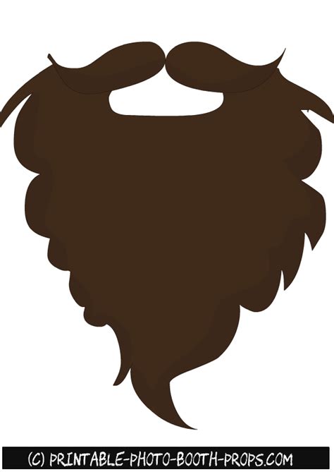 Free Printable Brown Beard Photo Booth Prop Photo Booth Props Free