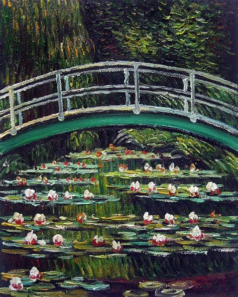 Claude Monet White Water Lilies And The Japanese Bridge 1899 Hand