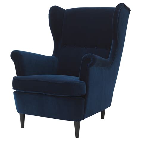Strandmon Wing Chair Djuparp Dark Green Blue Ikea