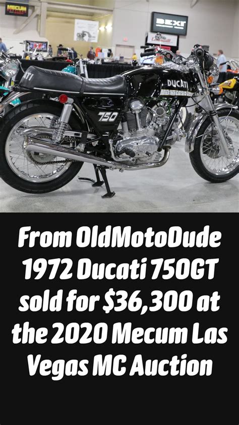 From Oldmotodude 1972 Ducati 750gt Sold For 36300 At The 2020 Mecum