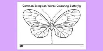 Free printable diwali colouring pictures, with rangolis, diya (clay lamps) and candles. Year 1 Common Exception Words Colouring Butterfly