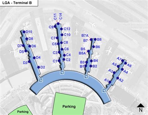 La Guardia Airport Lga Terminal B Map