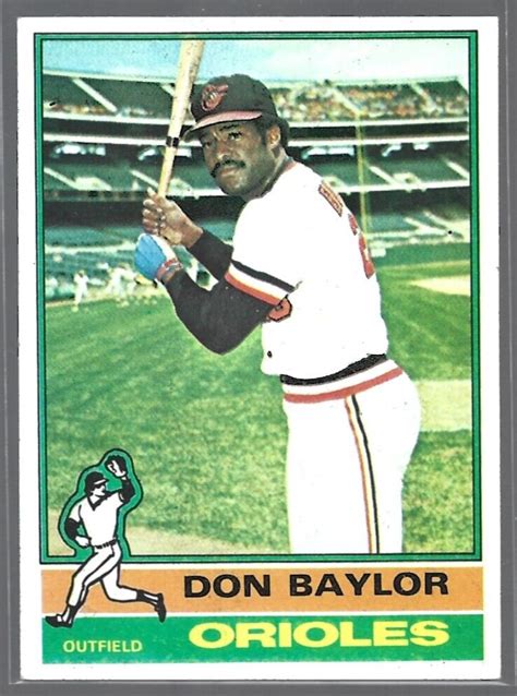Don Baylor Baltimore Orioles 1976 Topps Baseball Card 125 Set Break