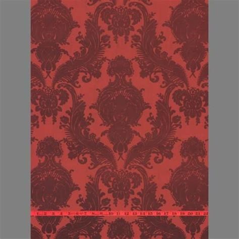 Burgundy And Red Heirloom Velvet Flocked Wallpaper Design By Burke Decor