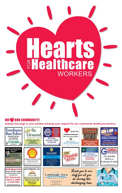 Hearts For Healthcare Workers Poster Page Enquirer Democrat