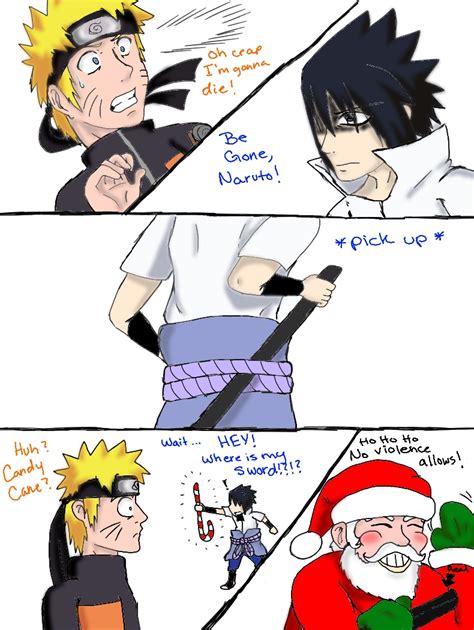 Funny Christmas Naruto N Sasuke By Uchihaclanrock On Deviantart