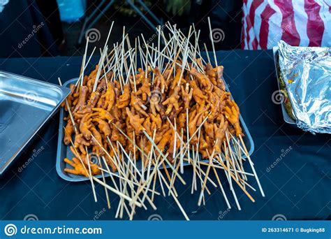 Popular Filipino Street Food Chicken Feet Barbecue Stock Image Image