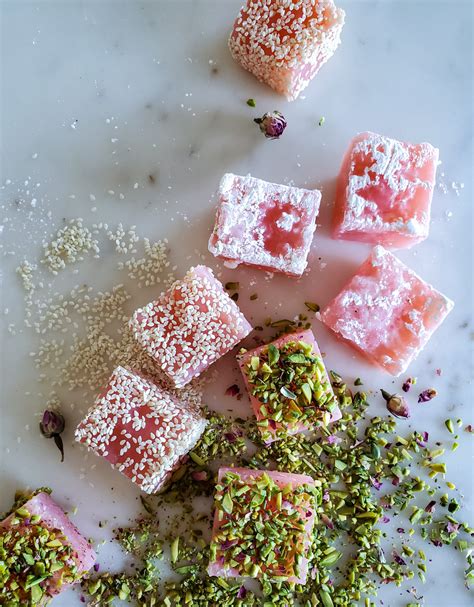 Strawberry Rhubarb Lokum Turkish Delight The Lemon Apron