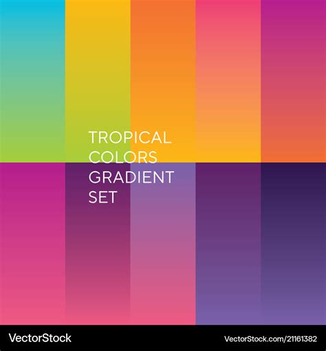 Exotic Sunset Colors Palette Royalty Free Vector Image