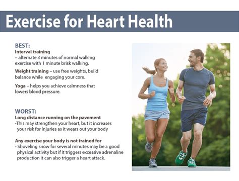 Exercise For Heart Health Infographic • Health Fitness Personal