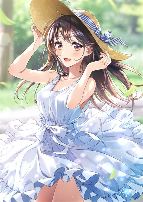 Anime Art Summer Time Long Hair In The Breeze Summer Dress Hot Sex Picture