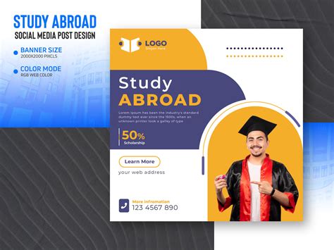 Social Media Study Abroad Banner Post Design By Md Aminur Miah On Dribbble