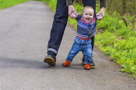 Baby S First Steps Stock Image Image Of Happy Outdoors 54960289
