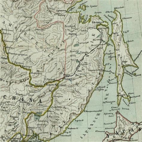 Asiatic Russia Siberia Japan Sea 1882 Charming Small Dutch Old Map