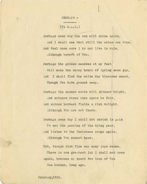 Perhaps First World War Poetry Digital Archive