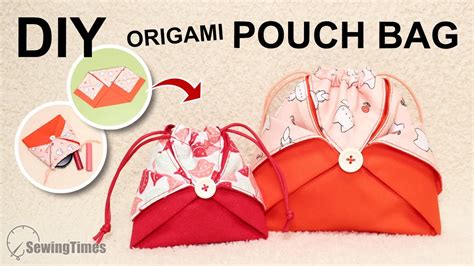 Diy Origami Pouch Bag 2 Size Super Easy Sewing T Idea Sewingtimes