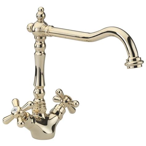 Tre Mercati French Classic Mono Sink Mixer Polished Brass 198 At Victorian Plumbing Uk