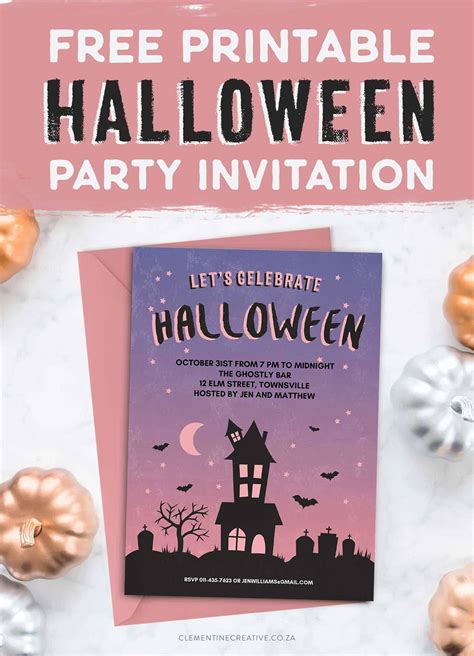 15 Best Free Printable Halloween Birthday Invitations Printableecom
