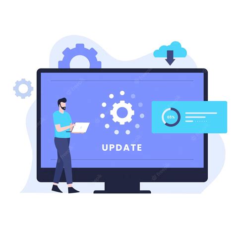 Premium Vector System Software Update Illustration Design Concept