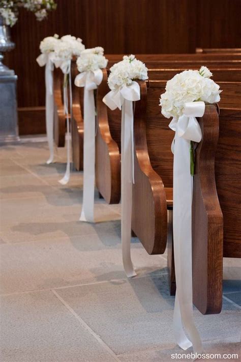 ️ 18 Church Pew Ends Wedding Aisle Decoration Ideas To Love Emma